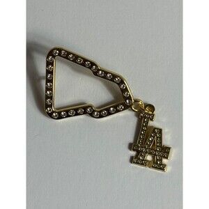 New Era LA Dodgers Logo Frame Hat Pin Gold Bag Los Angeles Pins Hats Sports